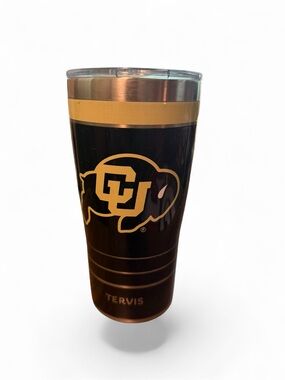 tervis Black and Gold Buffalo Logo Travel Tumbler